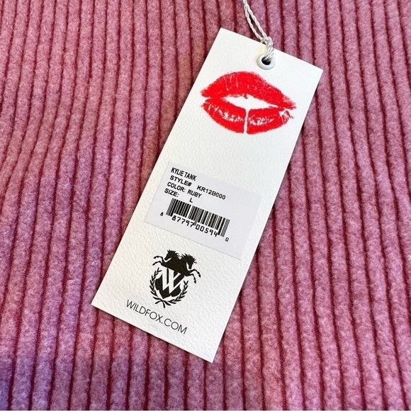 NWT Wildfox Ruby Kylie Ribbed Pink Lounge Tank - Picture 8 of 13
